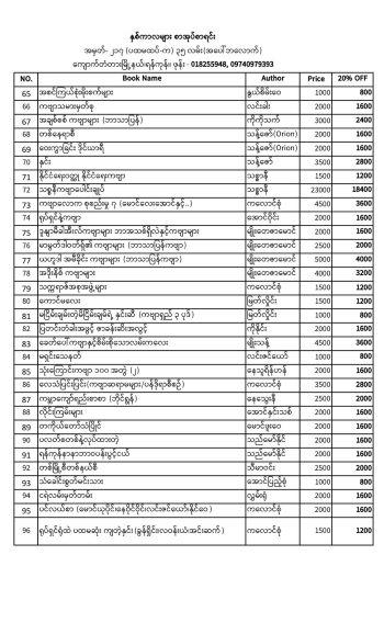 နှစ်ကာလများစာပေရဲ့ စာအုပ်ဈေးရောင်းပွဲ နှစ်ကာလများစာပေရဲ့ စာအုပ်ဈေးရောင်းပွဲ