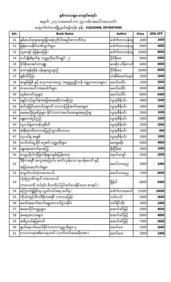 နှစ်ကာလများစာပေရဲ့ စာအုပ်ဈေးရောင်းပွဲ နှစ်ကာလများစာပေရဲ့ စာအုပ်ဈေးရောင်းပွဲ