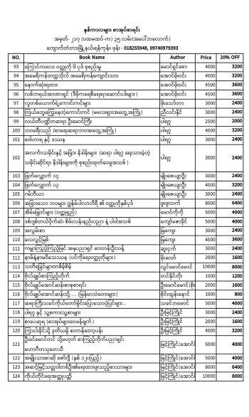 နှစ်ကာလများစာပေရဲ့ စာအုပ်ဈေးရောင်းပွဲ နှစ်ကာလများစာပေရဲ့ စာအုပ်ဈေးရောင်းပွဲ