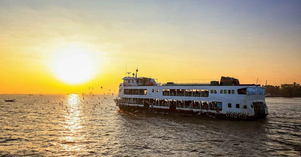 A trip on the Yangon River to get rid of stress