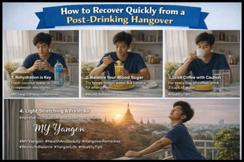 Hot bean sprout soup that you should drink when you have a hangover