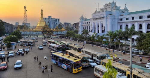 Roads in Yangon with deep historical traditions